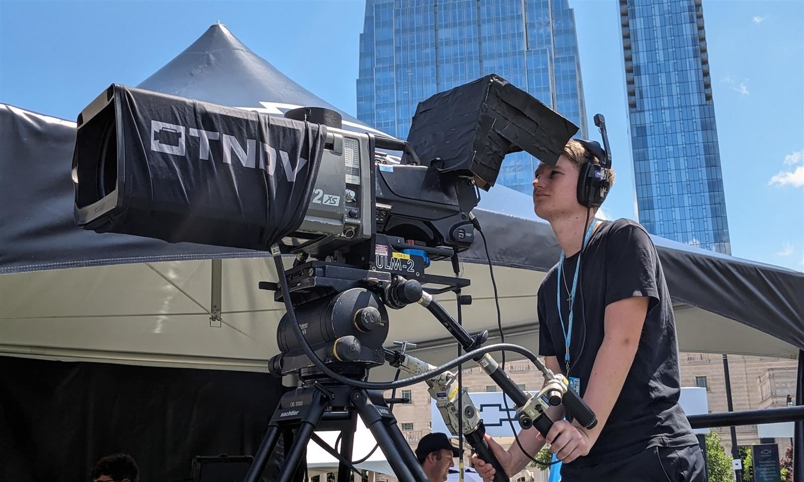  Student on camera